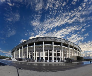 Moskova, Rusya 10 Ağustos 2018: Moskova büyük arena (Stadium) spor Luzhniki Olimpiyat karmaşık--2018 FIFA Dünya Kupası Rusya (panorama Stadyumu)    