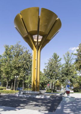 Moskova, Rusya 10 Ağustos 2018: bölge, Moskova Luzhniki Olimpiyat kompleksi üzerinde--Rusya 2018 FIFA Dünya Kupası Stadyumu