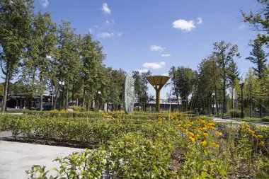 Moskova, Rusya 10 Ağustos 2018: bölge, Moskova Luzhniki Olimpiyat kompleksi üzerinde--Rusya 2018 FIFA Dünya Kupası Stadyumu