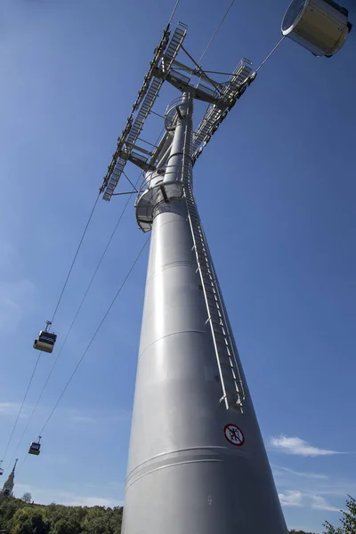 Moscow Russia August 2018 Cable Car Cableway Vorobyovy Gory Cable — Stock Photo, Image