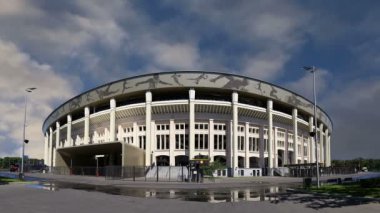 Moskova, Rusya 10 Ağustos 2018: Moskova büyük arena (Stadium) spor Luzhniki Olimpiyat karmaşık--Rusya 2018 FIFA Dünya Kupası Stadyumu 