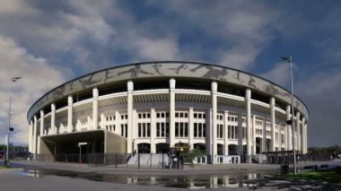 Moskova, Rusya 10 Ağustos 2018: Moskova büyük arena (Stadium) spor Luzhniki Olimpiyat karmaşık--Rusya 2018 FIFA Dünya Kupası Stadyumu 