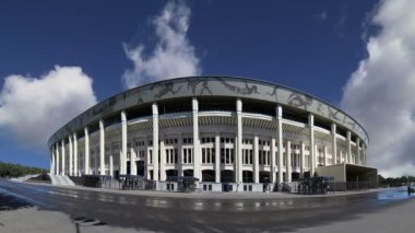 Moskova, Rusya 10 Ağustos 2018: Moskova büyük arena (Stadium) spor Luzhniki Olimpiyat karmaşık--Rusya 2018 FIFA Dünya Kupası Stadyumu 