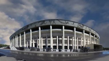 Moskova, Rusya 10 Ağustos 2018: Moskova büyük arena (Stadium) spor Luzhniki Olimpiyat karmaşık--Rusya 2018 FIFA Dünya Kupası Stadyumu 