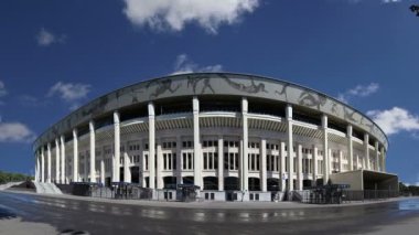 Moskova, Rusya 10 Ağustos 2018: Moskova büyük arena (Stadium) spor Luzhniki Olimpiyat karmaşık--Rusya 2018 FIFA Dünya Kupası Stadyumu 