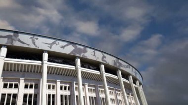 Moskova, Rusya 10 Ağustos 2018: Moskova büyük arena (Stadium) spor Luzhniki Olimpiyat karmaşık--Rusya 2018 FIFA Dünya Kupası Stadyumu 
