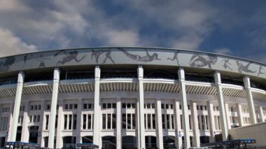 Moskova, Rusya 10 Ağustos 2018: Moskova büyük arena (Stadium) spor Luzhniki Olimpiyat karmaşık--Rusya 2018 FIFA Dünya Kupası Stadyumu 