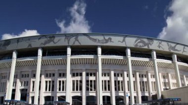 Moskova, Rusya 10 Ağustos 2018: Moskova büyük arena (Stadium) spor Luzhniki Olimpiyat karmaşık--Rusya 2018 FIFA Dünya Kupası Stadyumu 