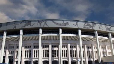 Moskova, Rusya 10 Ağustos 2018: Moskova büyük arena (Stadium) spor Luzhniki Olimpiyat karmaşık--Rusya 2018 FIFA Dünya Kupası Stadyumu 