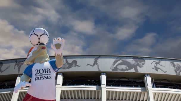 Mosca Russia Agosto 2018 Mascotte Ufficiale Della Coppa Del Mondo — Video Stock