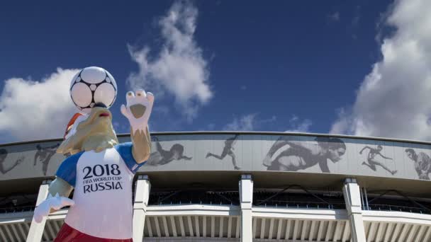 Mosca Russia Agosto 2018 Mascotte Ufficiale Della Coppa Del Mondo — Video Stock