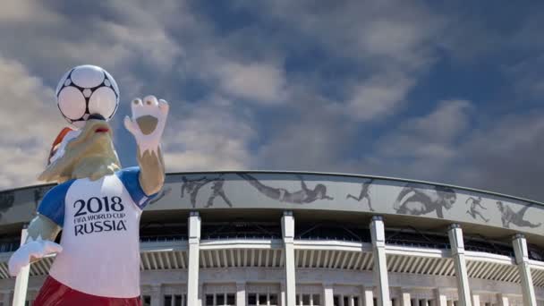 Moscow Russia August 2018 Official Mascot 2018 Fifa World Cup — Stock Video