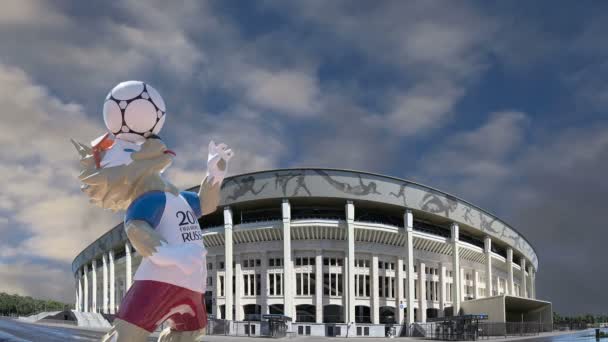 Mosca Russia Agosto 2018 Mascotte Ufficiale Della Coppa Del Mondo — Video Stock