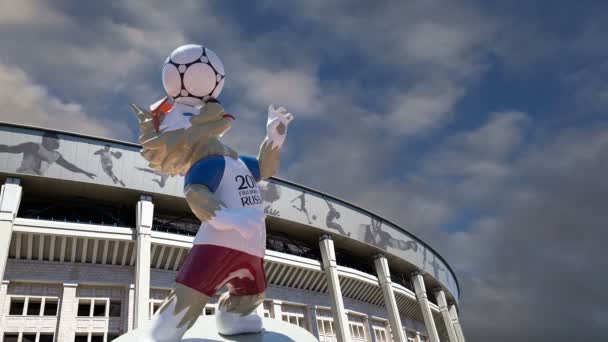 Moscú Rusia Agosto 2018 Mascota Oficial Copa Mundial Fifa 2018 — Vídeo de stock