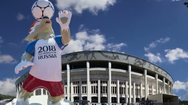 Moscou Russie Août 2018 Mascotte Officielle Coupe Monde 2018 Russie — Video