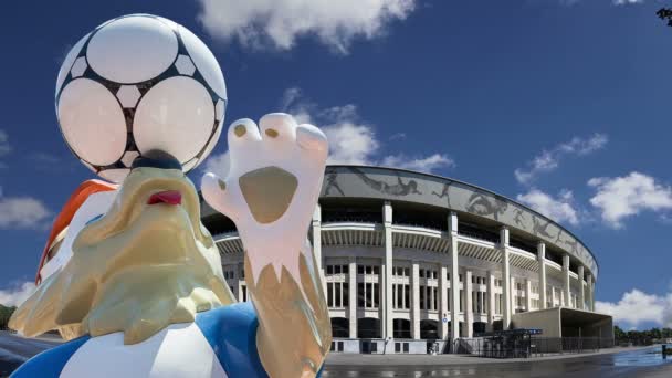 Moscú Rusia Agosto 2018 Mascota Oficial Copa Mundial Fifa 2018 — Vídeo de stock