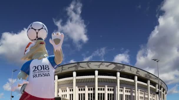 Mosca Russia Agosto 2018 Mascotte Ufficiale Della Coppa Del Mondo — Video Stock