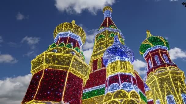 Natal Feriados Ano Novo Decoração Área Estação Ferroviária Kiyevskaya Kiyevsky — Vídeo de Stock