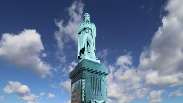 Monumento Pushkin Centro Moscú Rusia — Vídeos de Stock