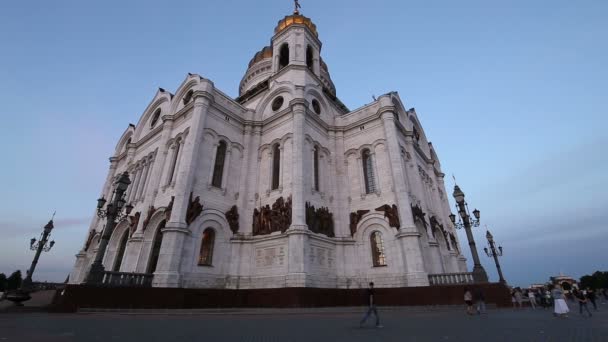 Moskwa Rosja Sierpień 2018 Chrystusa Zbawiciela Katedry Nocy Moskwa Rosja — Wideo stockowe