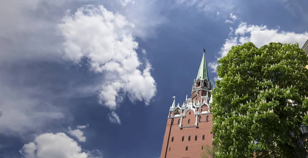Wieża Troicka Tower Wieża Trinity Wewnątrz Moskwie Kremlin Dzień — Zdjęcie stockowe