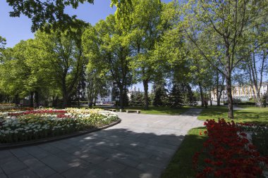 Moskova, Rusya 11 Mayıs 2018: Moskova Kremlin, Rusya (gün içinde). 