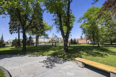 Moskova, Rusya 11 Mayıs 2018: Moskova Kremlin, Rusya (gün içinde). 