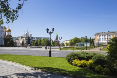 Moskova, Rusya 11 Mayıs 2018: Moskova Kremlin, Rusya (gün içinde). 