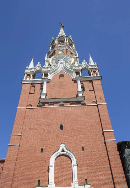 Torre Spasskaya Moscou Kremlin Rússia Dia — Fotografia de Stock