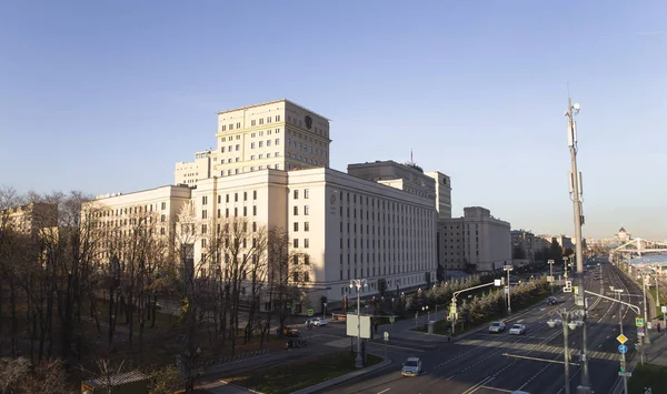 Μόσχα Ρωσία Νοεμβρίου 2018 Κεντρικό Κτίριο Του Υπουργείου Εθνικής Άμυνας — Φωτογραφία Αρχείου