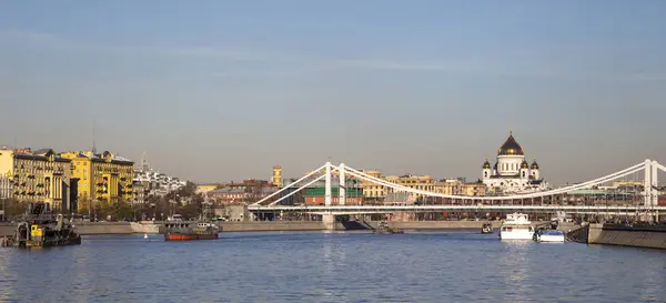 Moskva River Embankments Day Moscow Russia — Stock Photo, Image