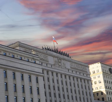 Savunma Bakanlığı Rusya Federasyonu (Minoboron)--ana bina yönetim organı, Rus silahlı kuvvetleri var. Moscow, Rusya Federasyonu  