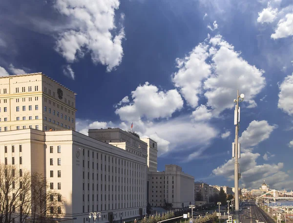 Main Building of the Ministry of Defence of the Russian Federation (Minoboron)-- is the governing body of the Russian Armed Forces. Moscow, Russia