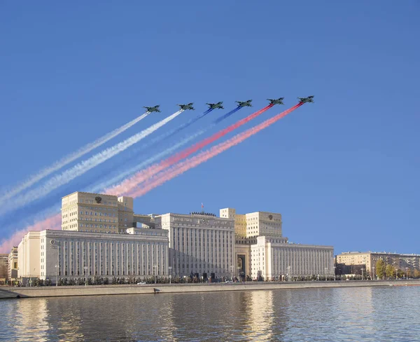 Moskau Russland November 2018 Hauptgebäude Des Verteidigungsministeriums Der Russischen Föderation — Stockfoto