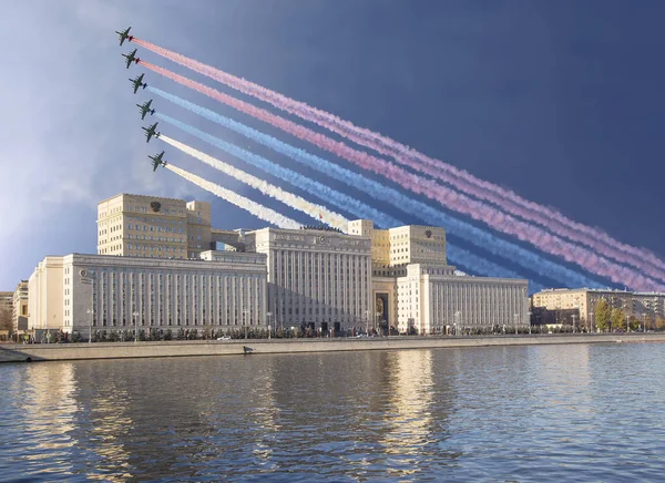 Moscow Rússia Novembro 2018 Edifício Principal Ministério Defesa Federação Russa — Fotografia de Stock