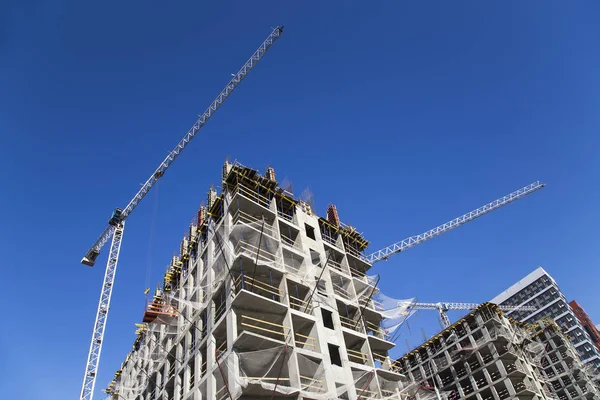 Multi Storey Building Construction New Residential Complex Moscow Russia — Stock Photo, Image