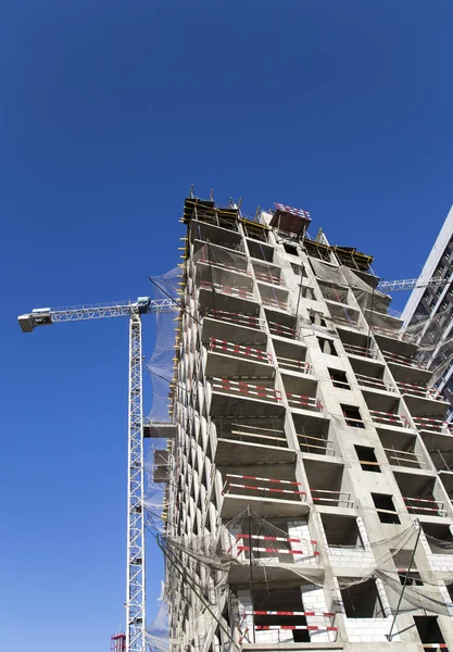 Meerdere Verdiepingen Gebouw Aanbouw Nieuw Wooncomplex Moskou Rusland — Stockfoto