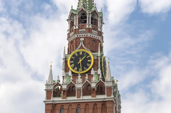 Spasskaya Πύργο Κρεμλίνο Μόσχας Ρωσία Ημέρα — Φωτογραφία Αρχείου
