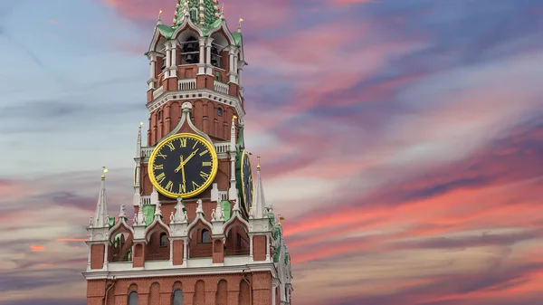 Spasskaya Πύργο Κρεμλίνο Μόσχας Ρωσία Ημέρα — Φωτογραφία Αρχείου
