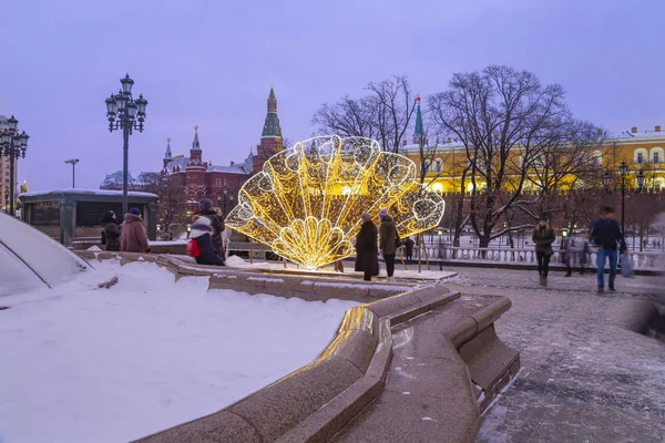 Moscú Rusia Enero 2019 Decoración Navidad Festivos Año Nuevo Moscú — Foto de Stock