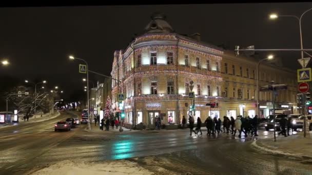 Moscú Rusia Enero 2019 Decoración Navidad Festivos Año Nuevo Moscú — Vídeos de Stock