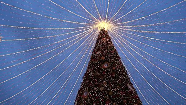 Μόσχα Ρωσία Ιανουαρίου 2019 Διακόσμηση Χριστουγέννων Νέο Έτος Διακοπές Στη — Αρχείο Βίντεο