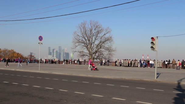 Moskwa Rosja Października 2018 Sparrow Hills Lub Worobiowy Gory Obserwacji — Wideo stockowe