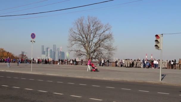 Moskva Oktober 2018 Sparrow Kullar Eller Vorobyovy Gory Observation Läser — Stockvideo