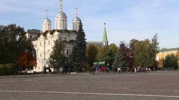 Москва Россия Октября 2018 Года Внутри Московского Кремля Россия День — стоковое видео