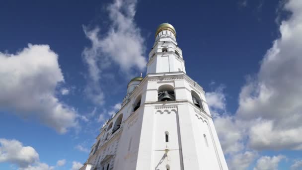 Ivan Great Bell Sky Moscow Kremlin Russia Unesco World Heritage — Stock Video