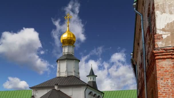 Воскресенский Монастырь Воскресенский Монастырь Новоиерейский Монастырь Новоиерусалимский Монастырь Против Неба — стоковое видео