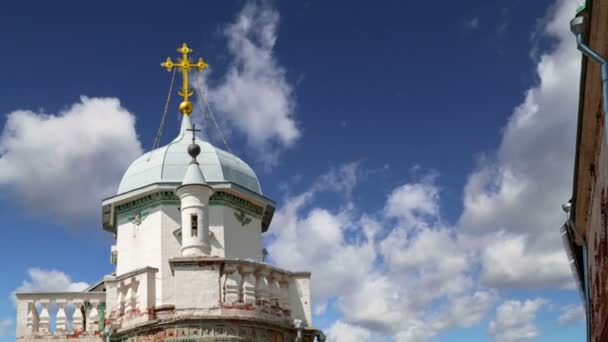 Diriliş Monastery Voskresensky Monastery Novoiyerusalimsky Monastery New Jerusalem Monastery Gökyüzüne — Stok video