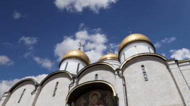 Varsayım Katedrali (Dormition Uspensky sobor Katedrali) gökyüzü. Moskova Kremlin, Rusya (gün içinde)  