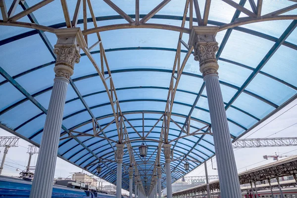 Moskau Russland Juni 2015 Der Moskauer Personenbahnsteig Jaroslawski Bahnhof Ist — Stockfoto